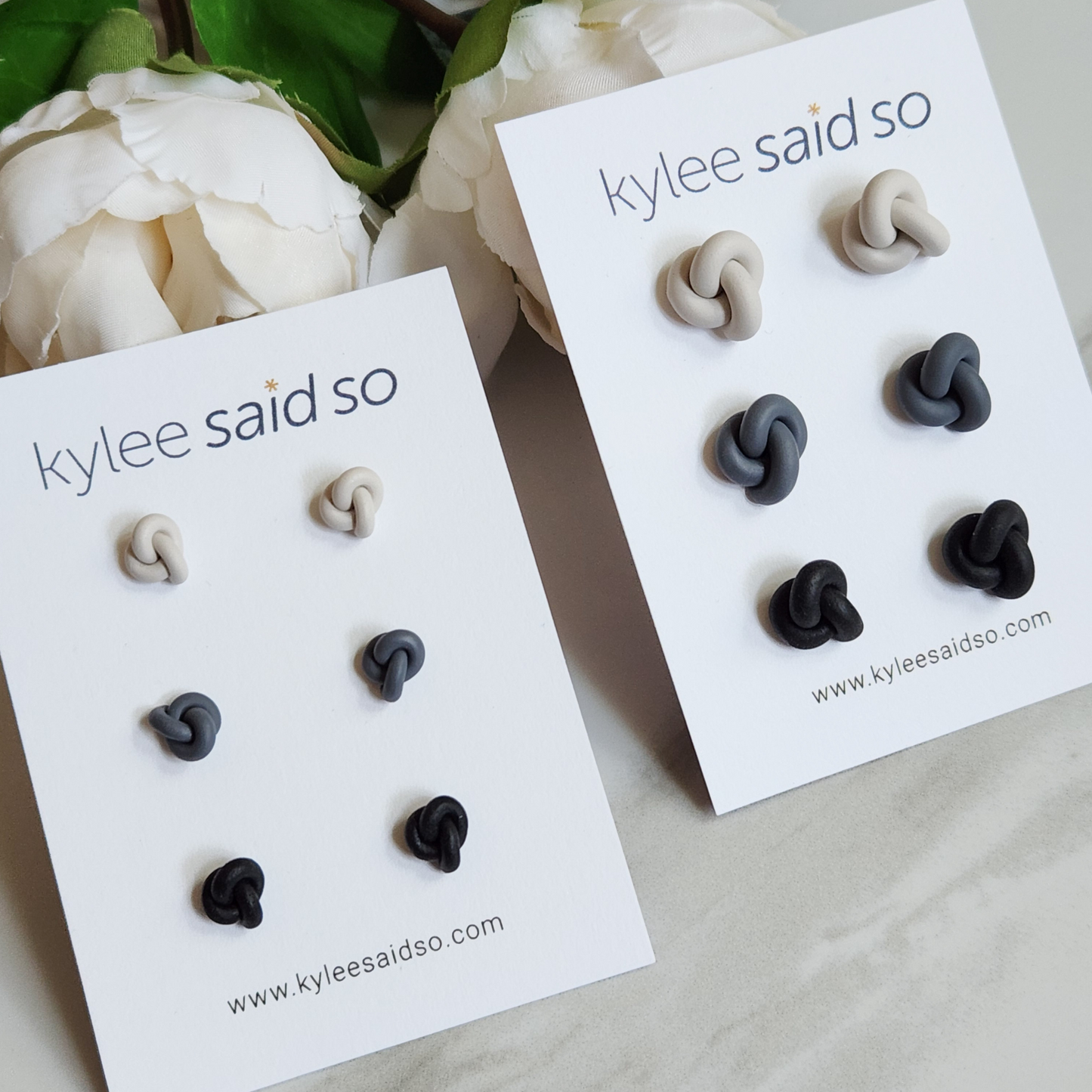 Classic Knot Stud Earrings Pack - Neutrals