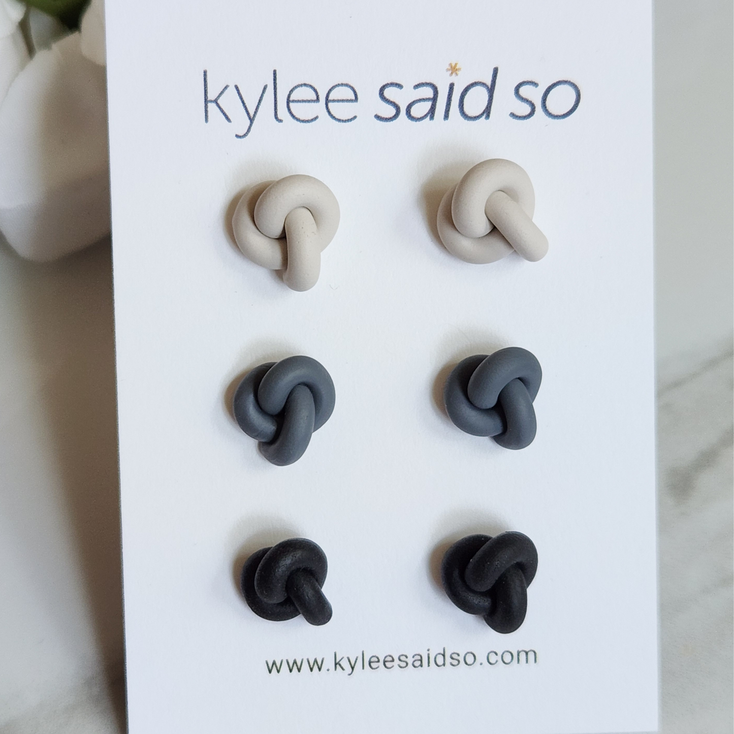 Classic Knot Stud Earrings Pack - Neutrals