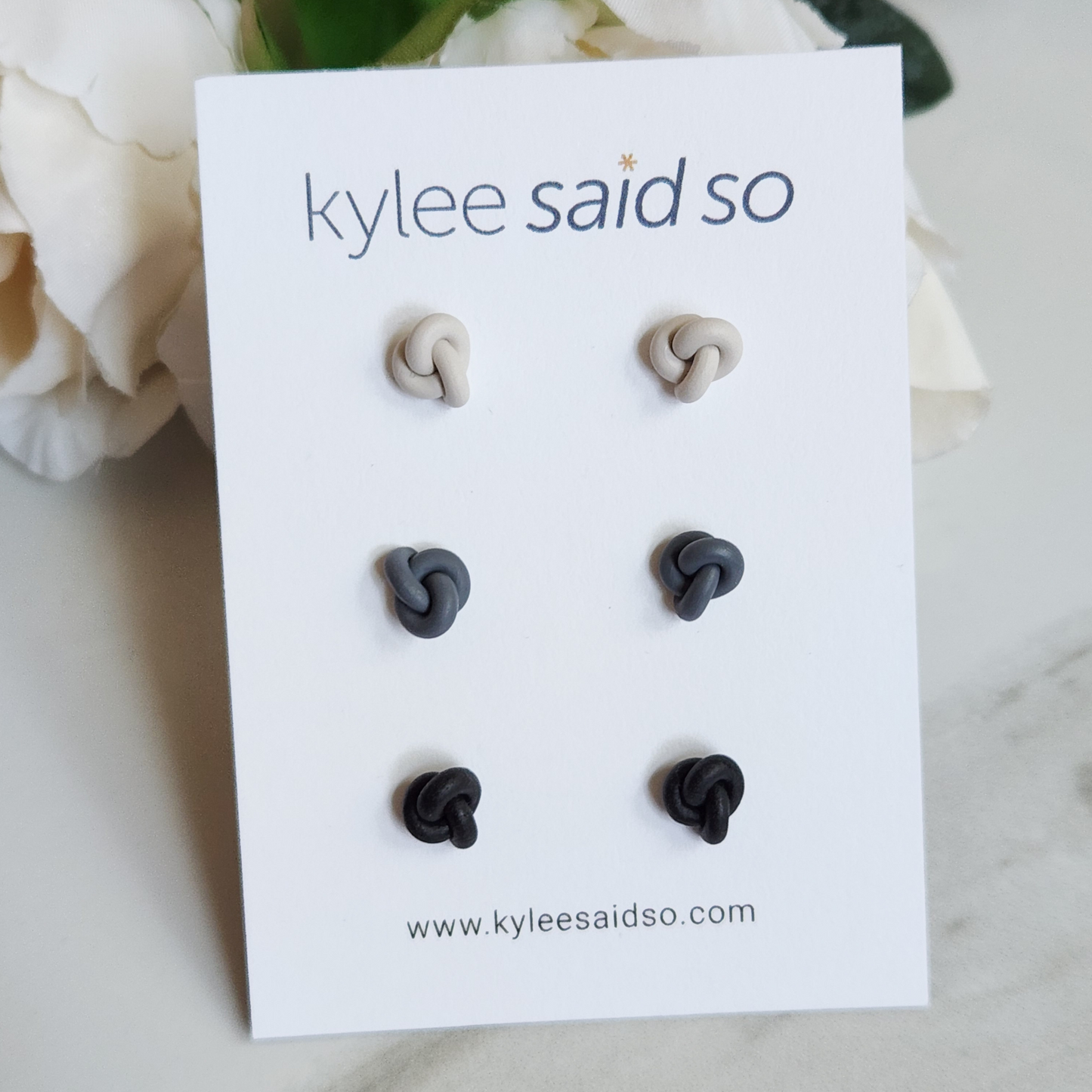Classic Knot Stud Earrings Pack - Neutrals