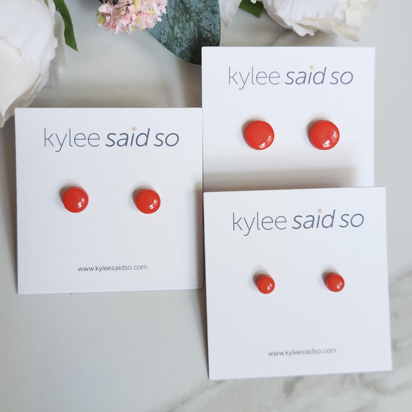 Poppy Dot Studs