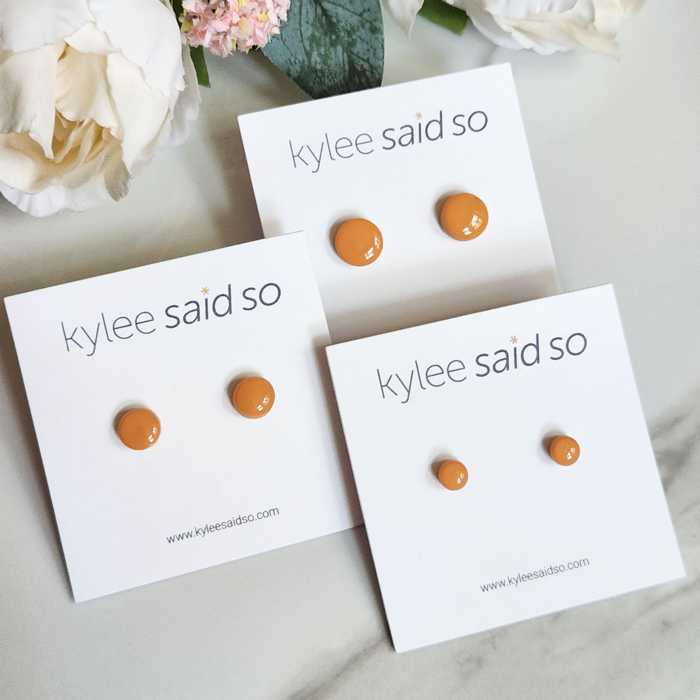 Apricot Dot Studs