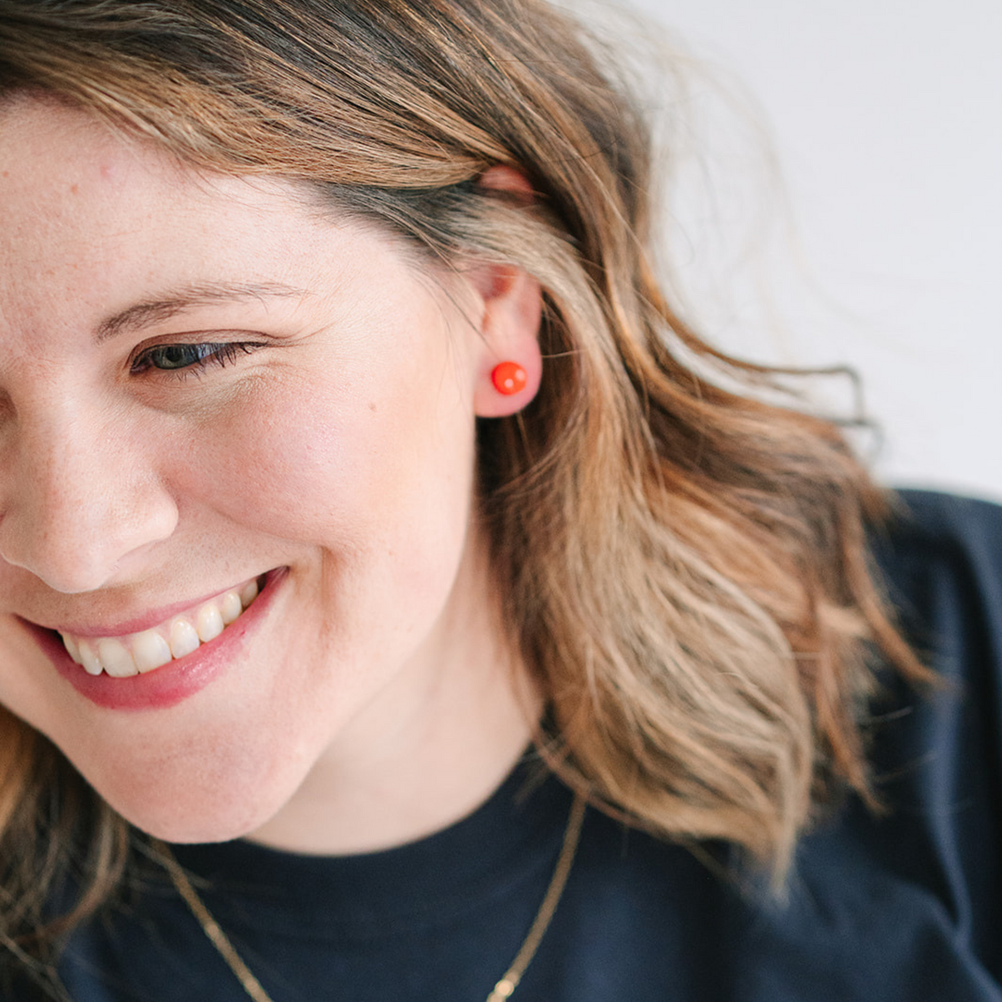 Poppy Dot Studs