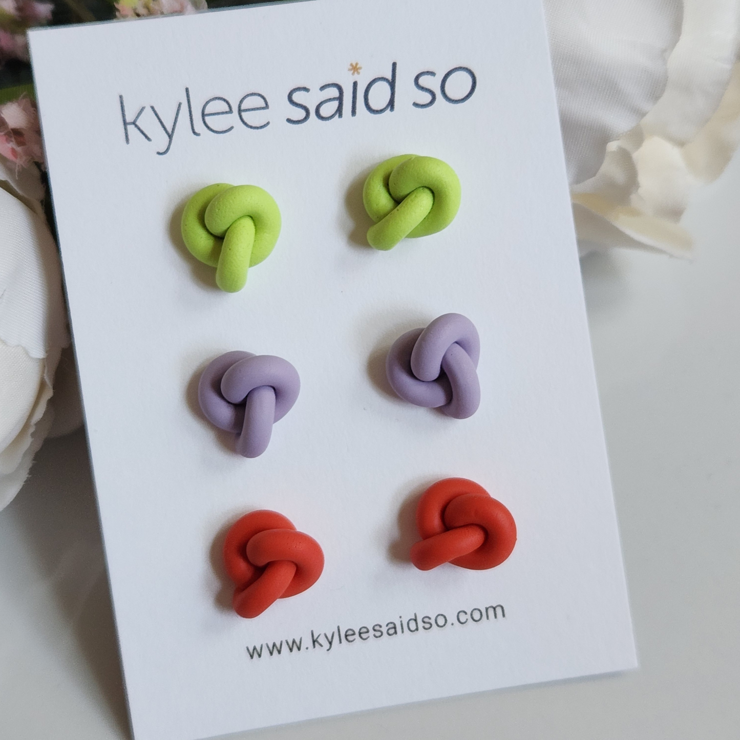 Classic Knot Stud Earrings Pack - Funky Colors
