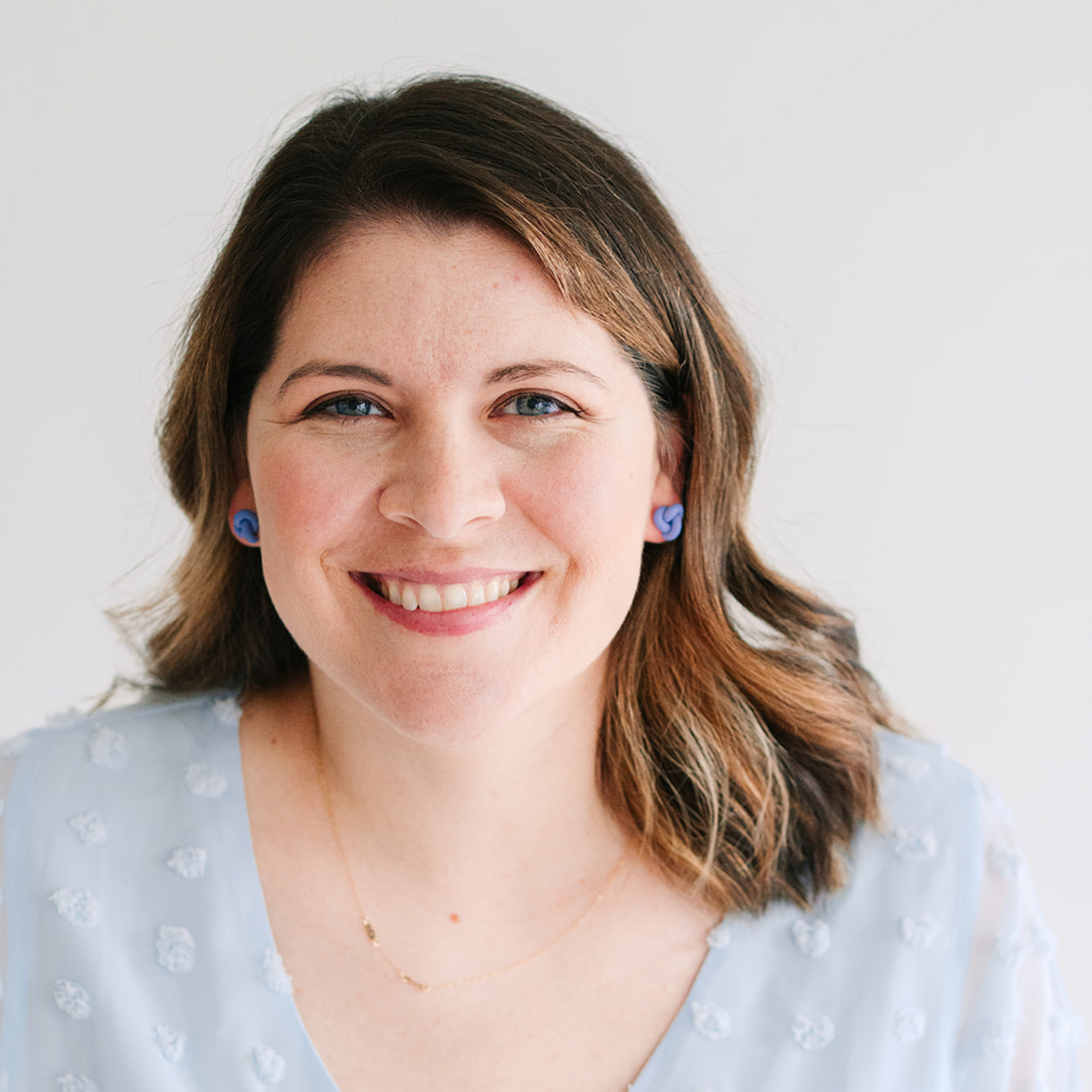 Periwinkle Knot Stud Earrings