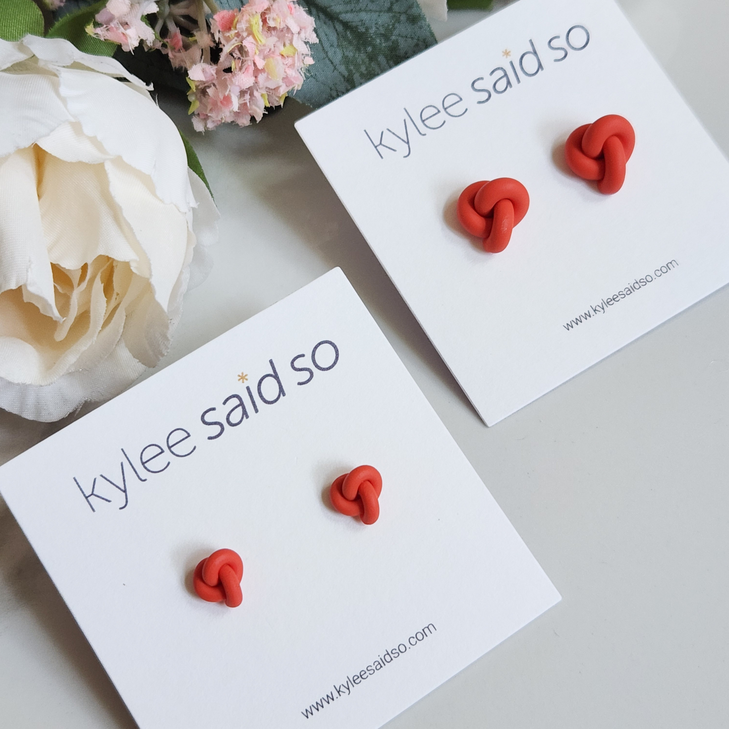 Poppy Knot Stud Earrings