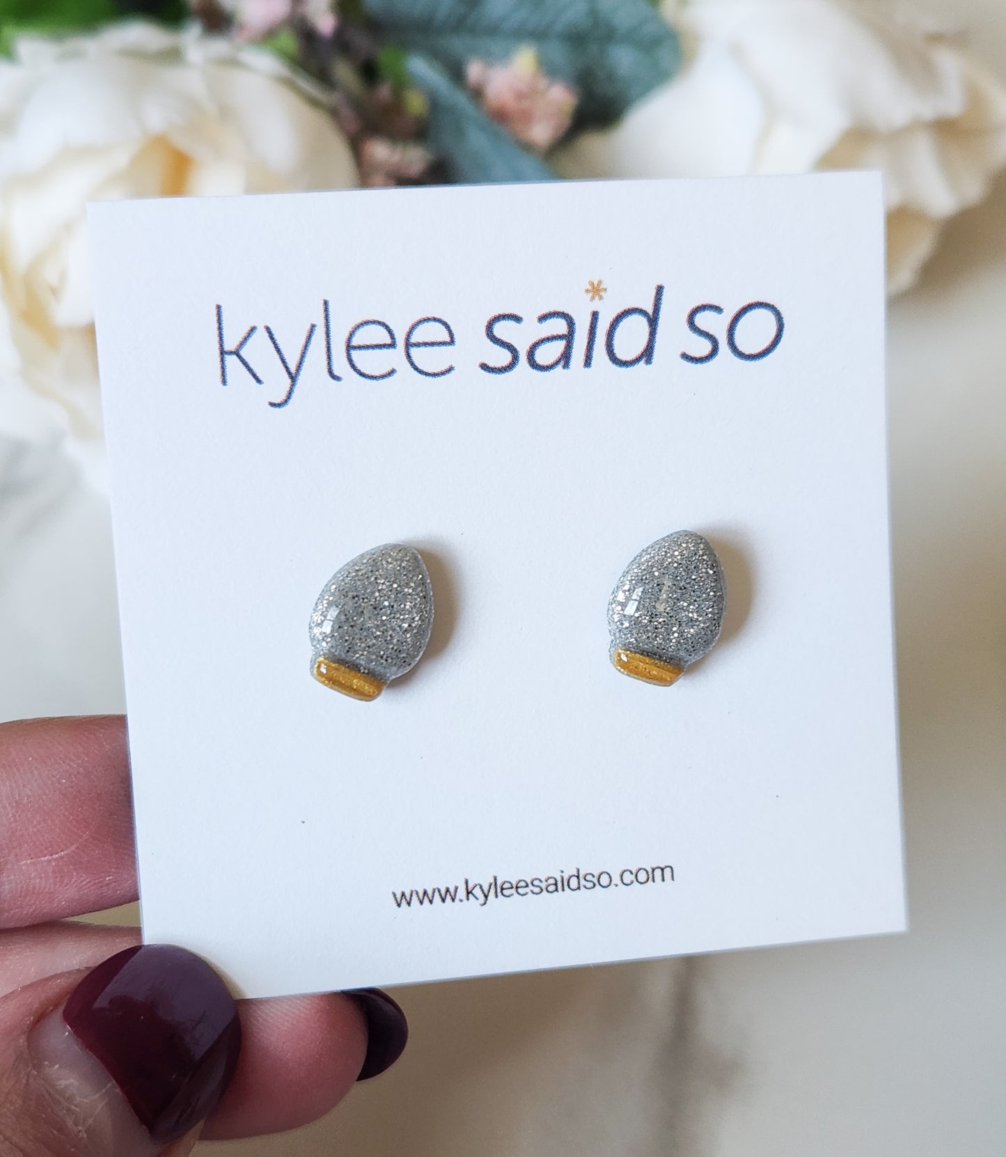 Dainty Holiday Light Stud Earrings