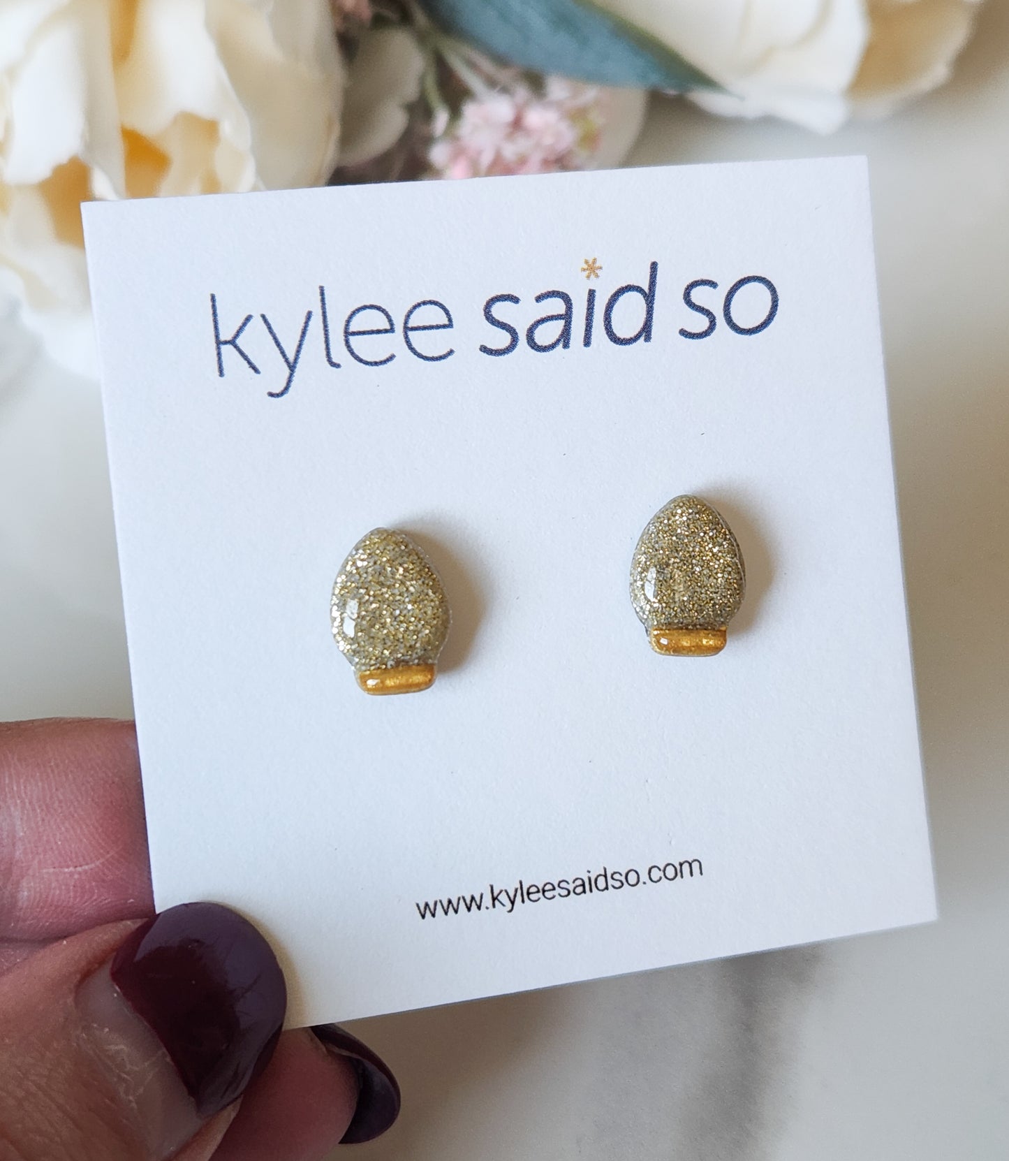 Dainty Holiday Light Stud Earrings