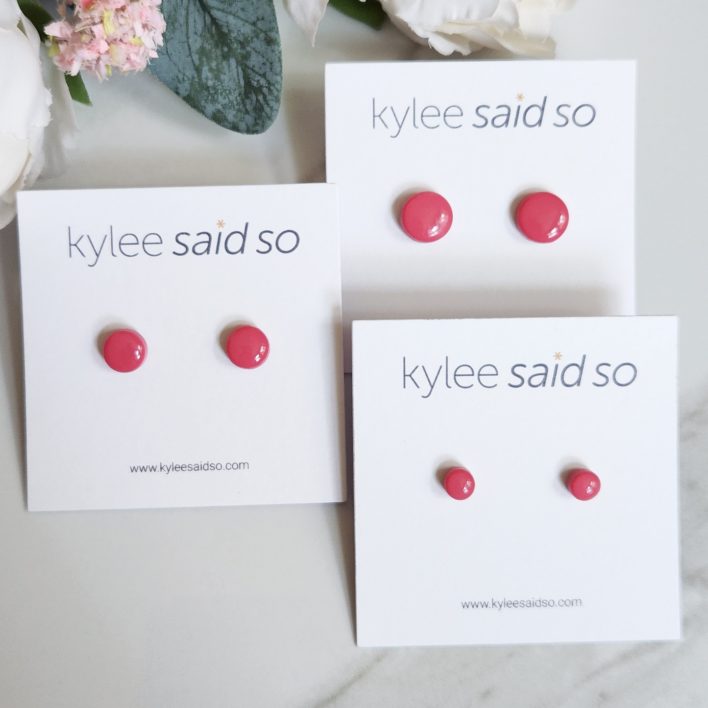 True Pink Dot Studs